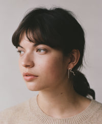 The PELLE earrings, from the collection Edition 08 made in collaboration with Birgit Toke Tauka Frietman. Ethically handmade in London using recycled silver.
