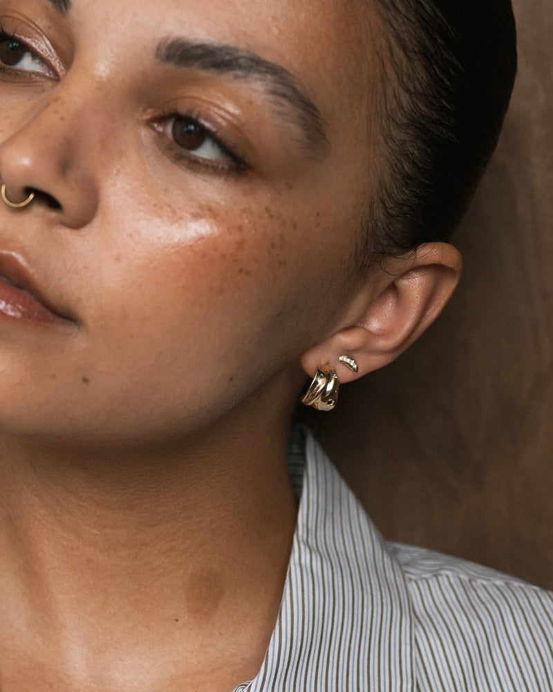 Cawley Diamond & Sapphire Hoop Earrings