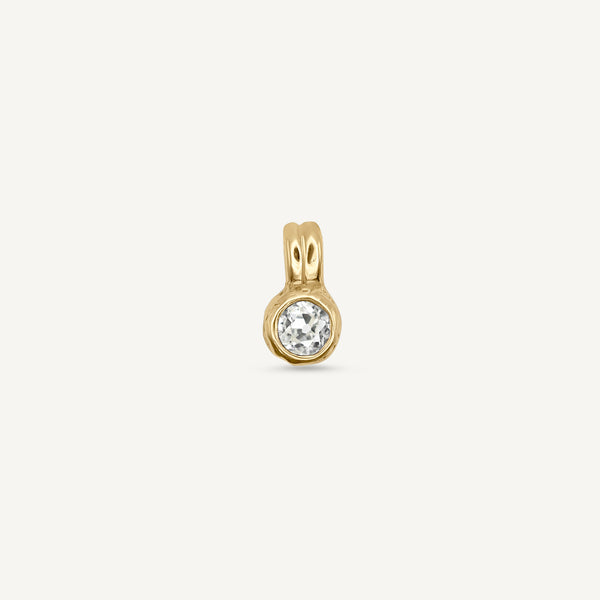 Lys Round Antique Diamond Solitaire Pendant