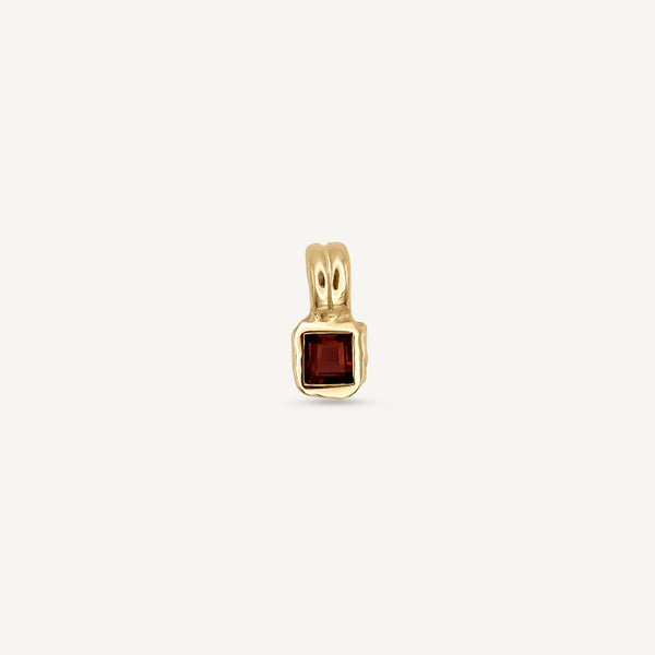Lys Garnet Solitaire 14ct Yellow Gold Pendant