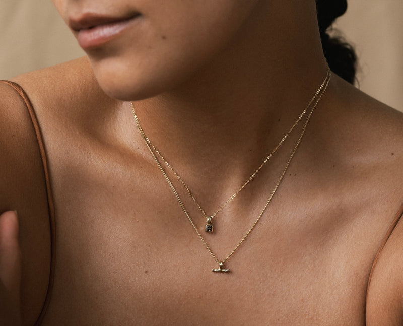 Lys Smokey Quartz Solitaire 14ct Gold Pendant