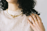 Chunky gold t-bar closure Martha necklace in gold | statement jewellery where roughness and refinement coexist | rings, bracelets, earrings, necklaces, hairslides and bespoke fine jewellery all handcrafted in London from 100% recycled silver and gold plate