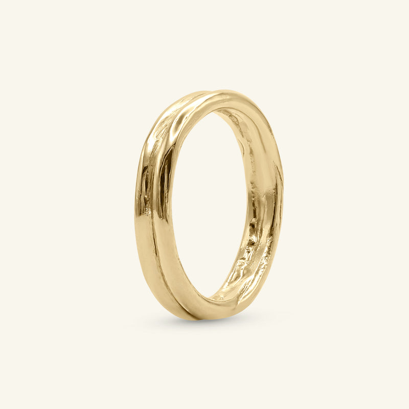 Double Armfelt 14ct Gold Wedding Ring
