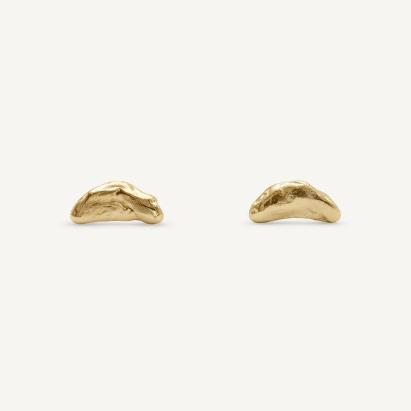 Asper Duo 14ct Gold Stud Earrings