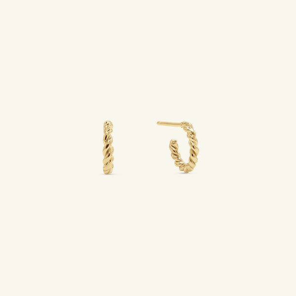 Cord Solid Gold Earrings