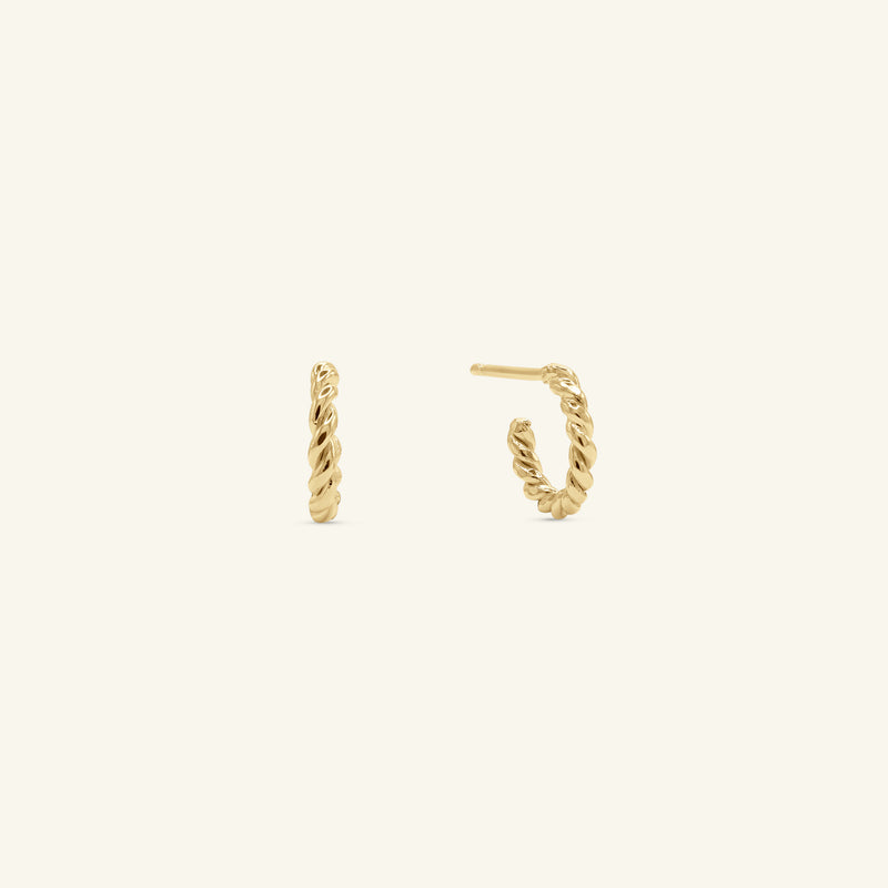 Cord Solid Gold Earrings