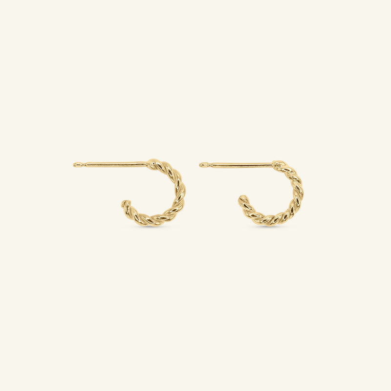 Cord Solid Gold Earrings