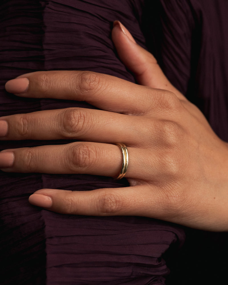 Double Armfelt 14ct Gold Wedding Ring