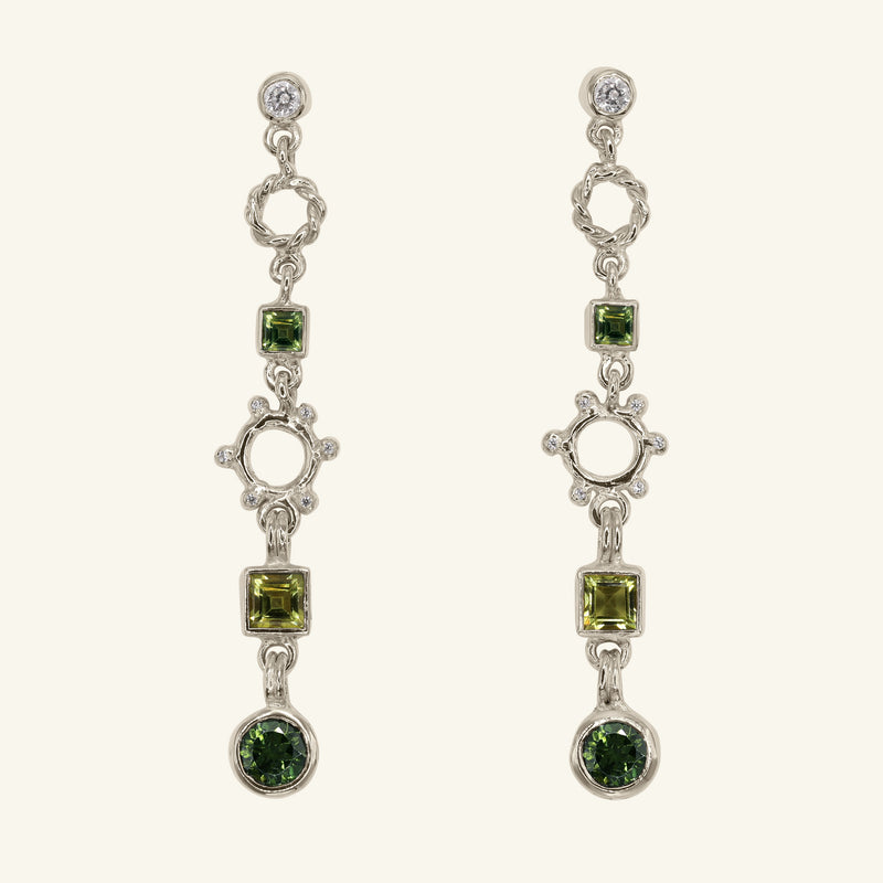 Fountain Solid Gold Earrings