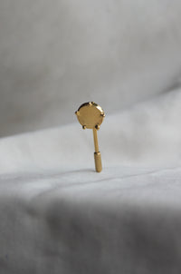 Bespoke Brooch for chunky knit jumpers and button holes - handmade in London using recycled silver and plated in 18ct yellow gold.
