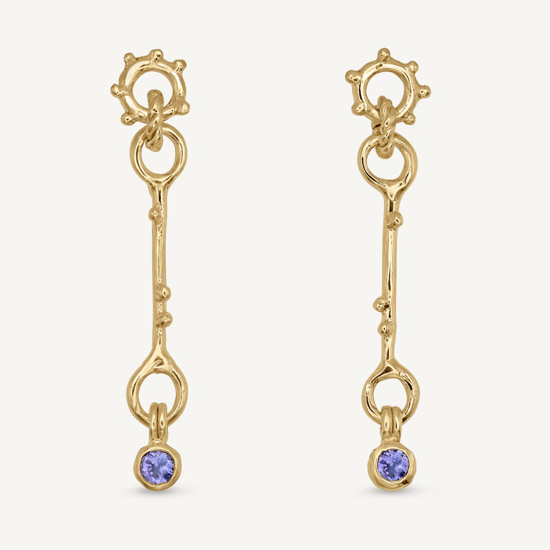 Martha Drop 14ct Gold Earrings