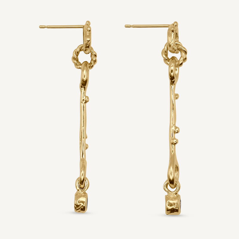 Martha Drop 14ct Gold Earrings