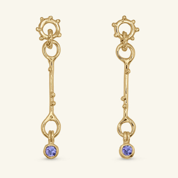 Martha Drop 14ct Gold Earrings