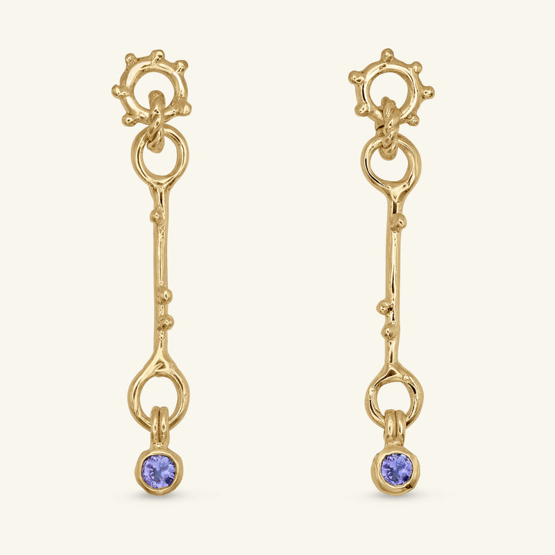 Martha Drop 14ct Gold Earrings