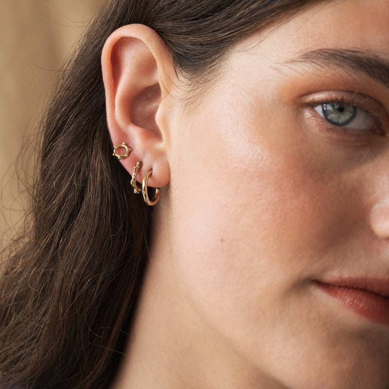 Mini Arne 14ct Hoop Earrings