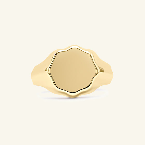 Mini Fausta Signet 14ct Gold Ring