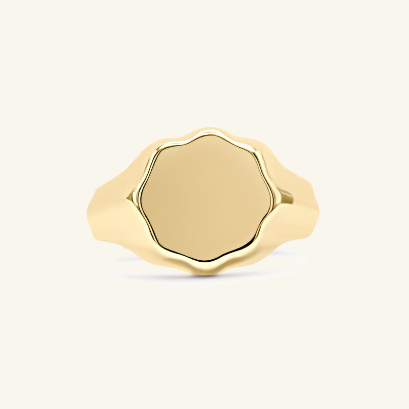 Mini Fausta Signet 14ct Gold Ring