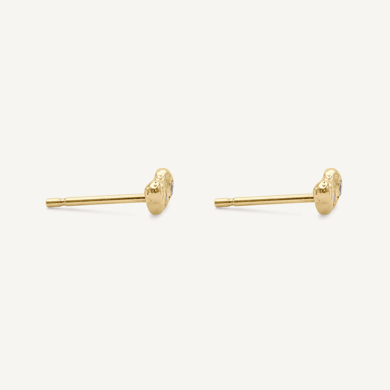 Scatter Duo Diamond 14ct Gold Stud Earrings