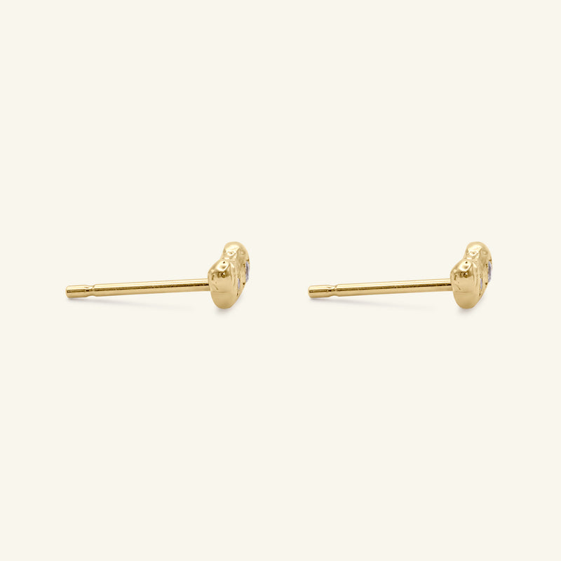 Scatter Duo Diamond 14ct Gold Stud Earrings