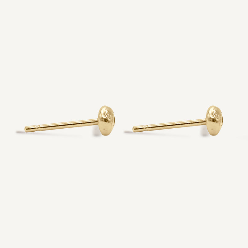 Scatter Solo Diamond 14ct Gold Stud Earrings