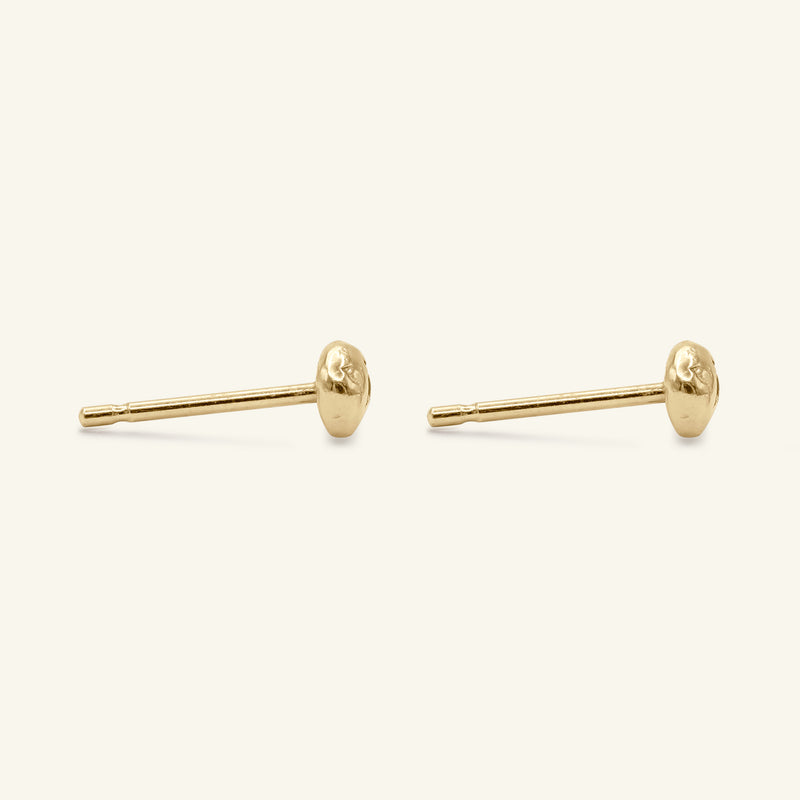 Scatter Solo Diamond 14ct Gold Stud Earrings