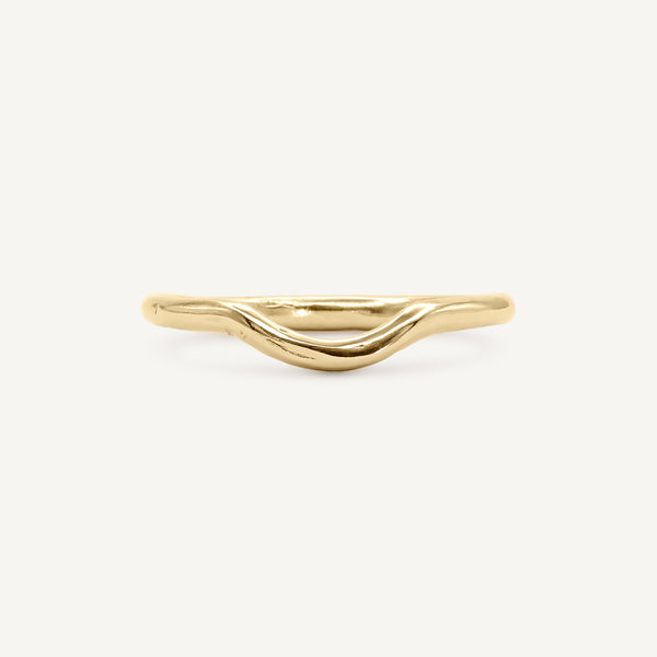 Slim Armfelt Curve 14ct Gold Wedding Ring