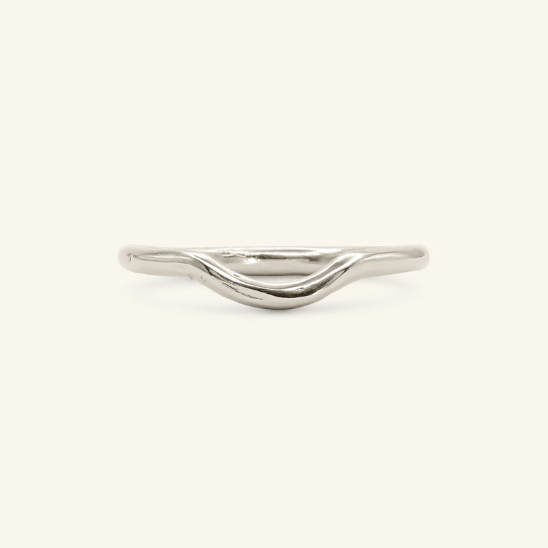 Slim Armfelt Curve 14ct Gold Wedding Ring
