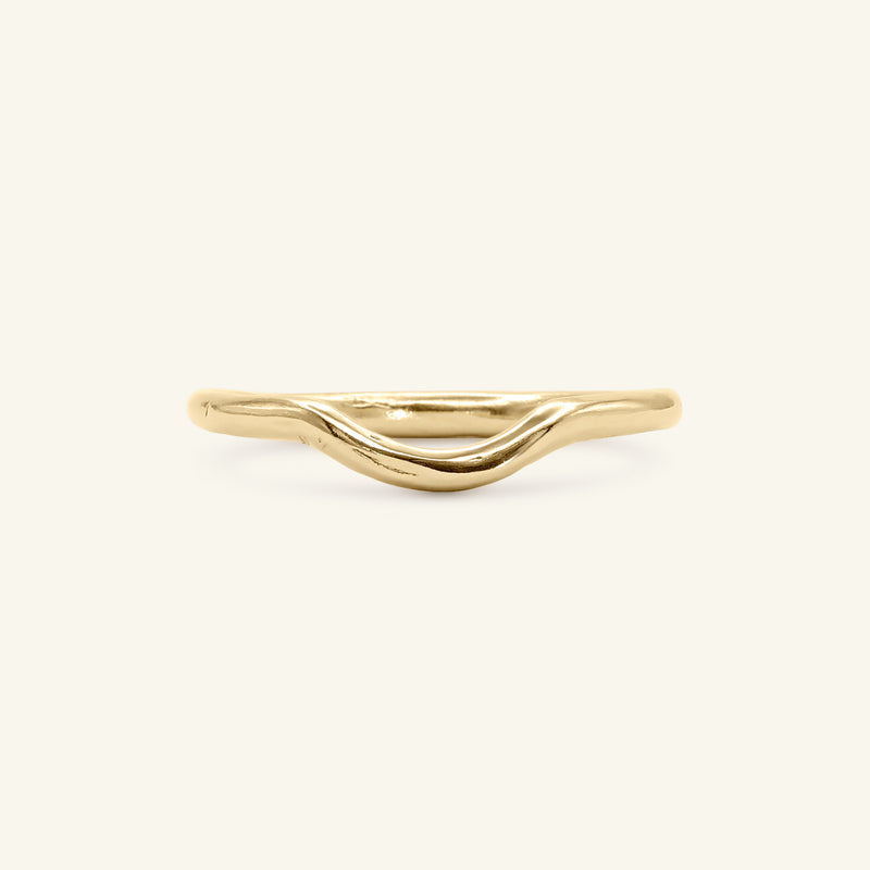 Slim Armfelt Curve 14ct Gold Wedding Ring