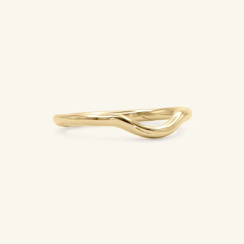 Slim Armfelt Curve 14ct Gold Wedding Ring