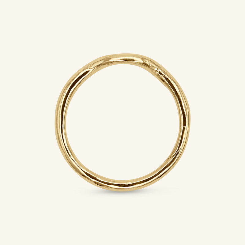 Slim Armfelt Curve 14ct Gold Wedding Ring