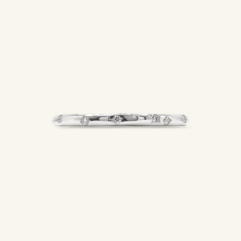 Slim Armfelt Diamond Scatter 14ct Wedding Ring